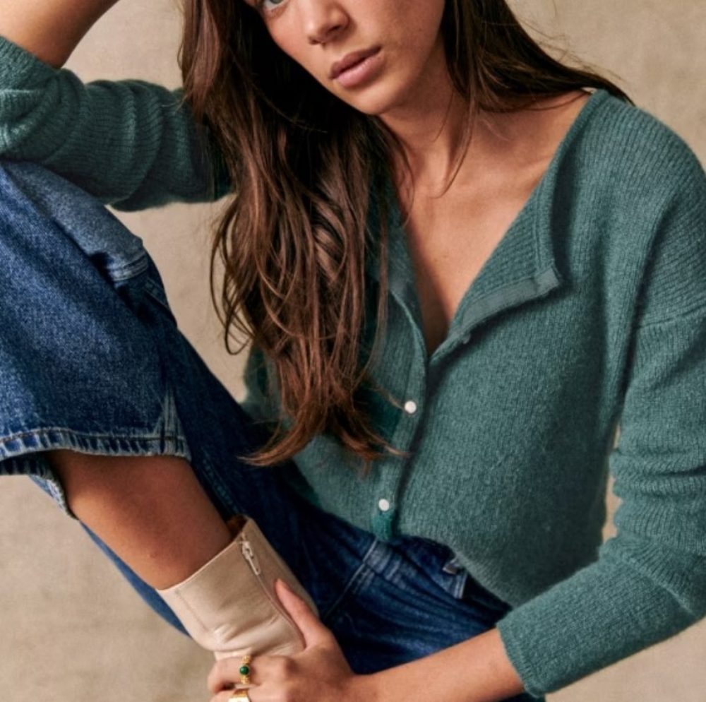 Sezane Gaspard Sweater in Sage in Size XS